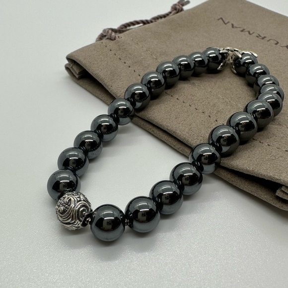 DAVID YURMAN Spiritual Bead Hematite with waves - Picture 1 of 9